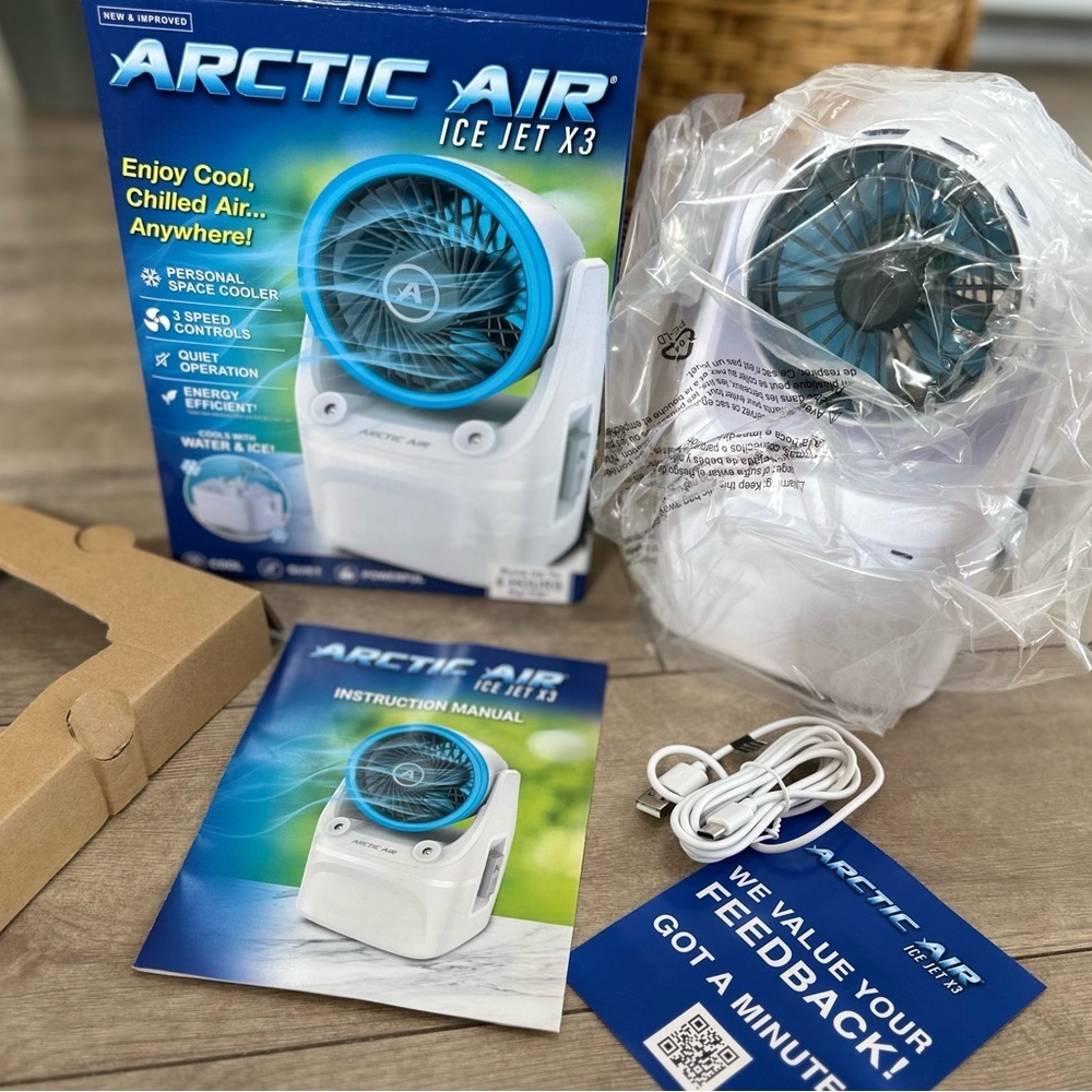 New Arctic Air Ice Jet X3 Personal Space Cooler Air Conditioner LED